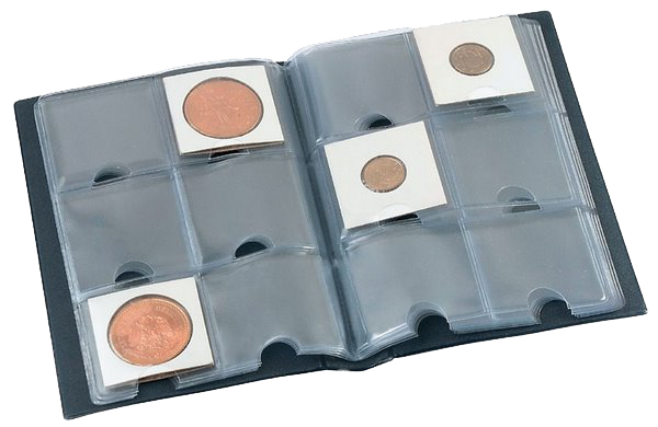 Álbum de bolsillo para cartones de monedas
